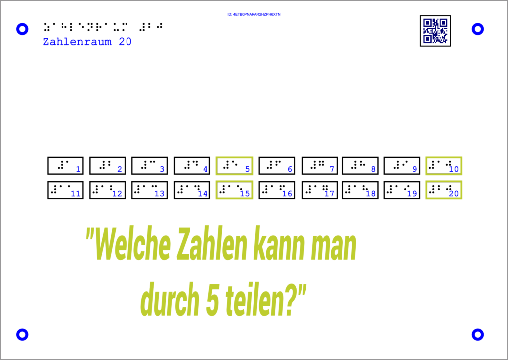 Die audio-taktile Grafik mit dem Titel 