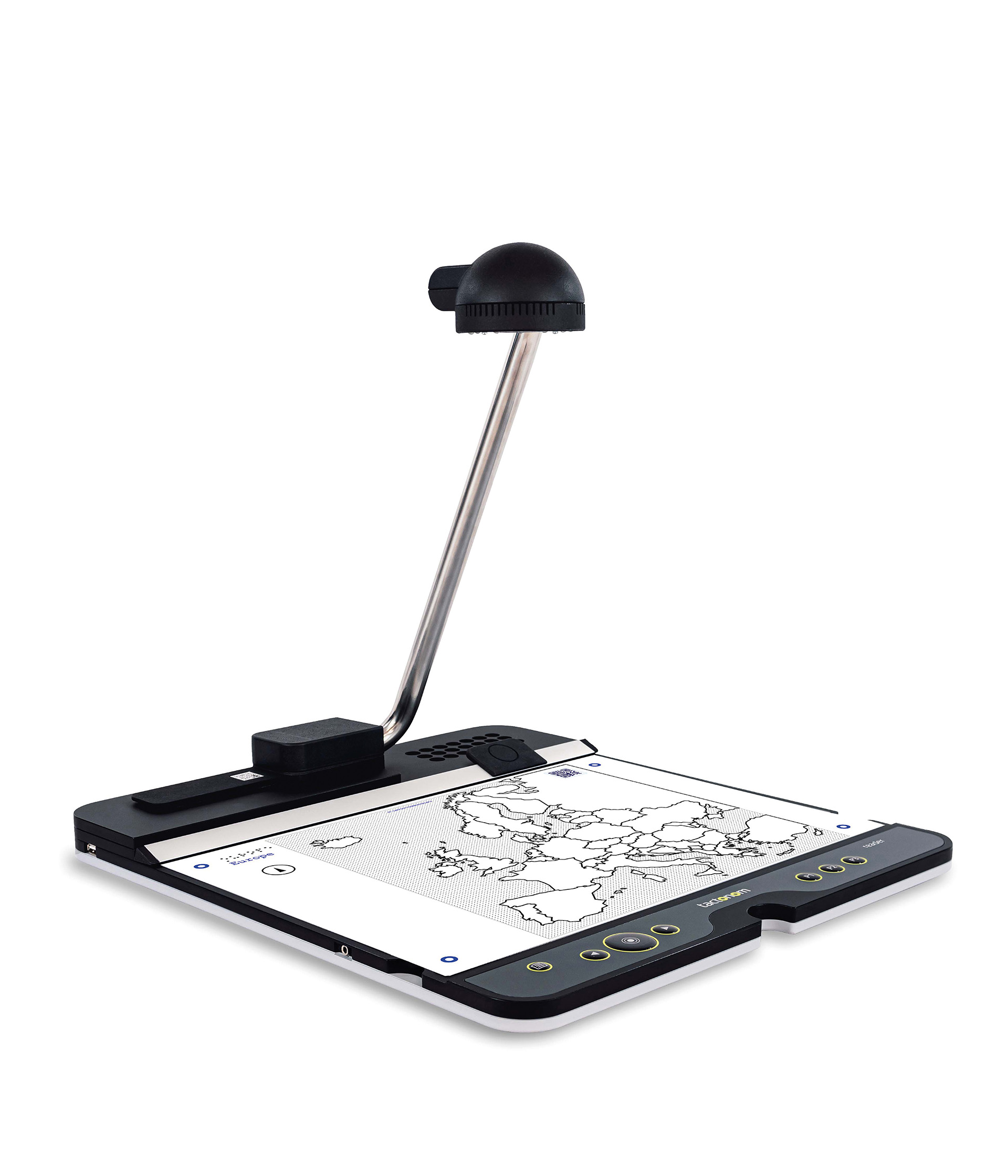 A map of Europe is on the Tactonom Reader