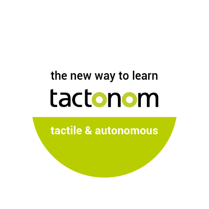 Stamp "The new way to learn: tactonom. tactile & autonomous"